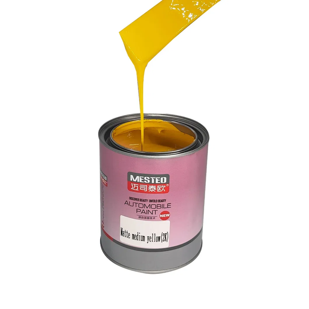 Babosen 2K Matte Medium Yellow Wholesale Spray Good Coverage Acrylic Car Paint High Application Auto Paint