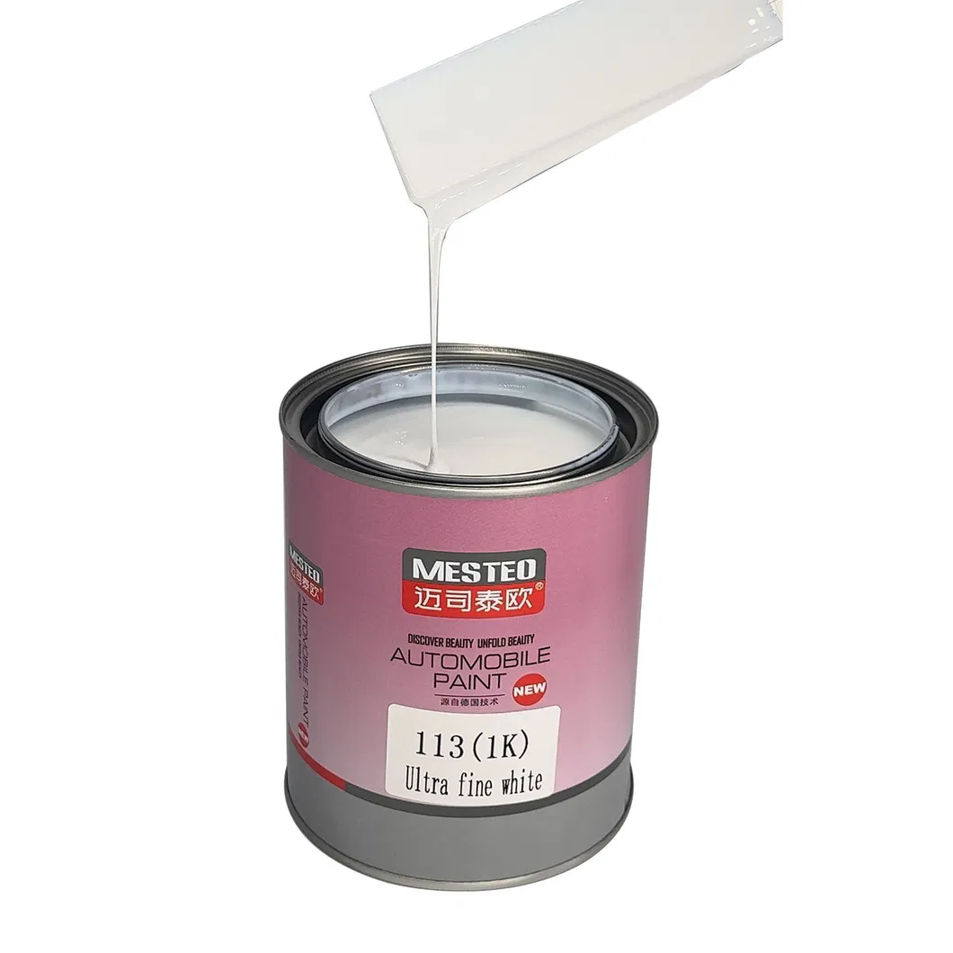 Glinter HS 1K Basecoat Pure White G112 Good Coverage Acrylic Bright White Car Paint Refinish Factory Auto Paint