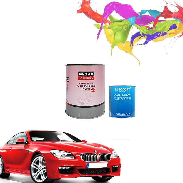 High Chroma Acrylic Auto Paint Popular High Concentration Car Paint HS 1K Basecoat Transparant Oxided Red 132