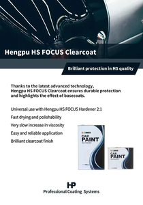 Focus HS Highlighting Clearcoat OEM High Gloss Levelling Property Acrylic Auto Paint Good Plumpness Car Paint Refinish