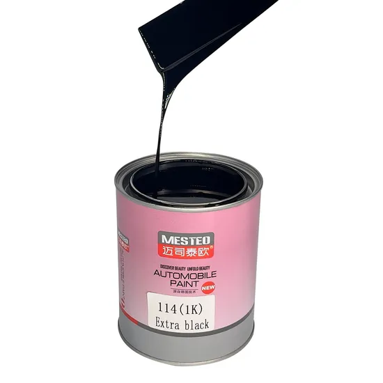 Glinter HS 1K Basecoat Extra Black G114 High Blackness Acrylic Auto Paint Chinese Factory Car Paint
