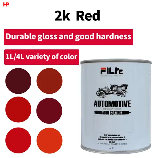 Glinter HS 2K Topcoat Ferari Red G226 Durable High Concentration Acrylic Auto Paint OEM High Chroma Car Paint
