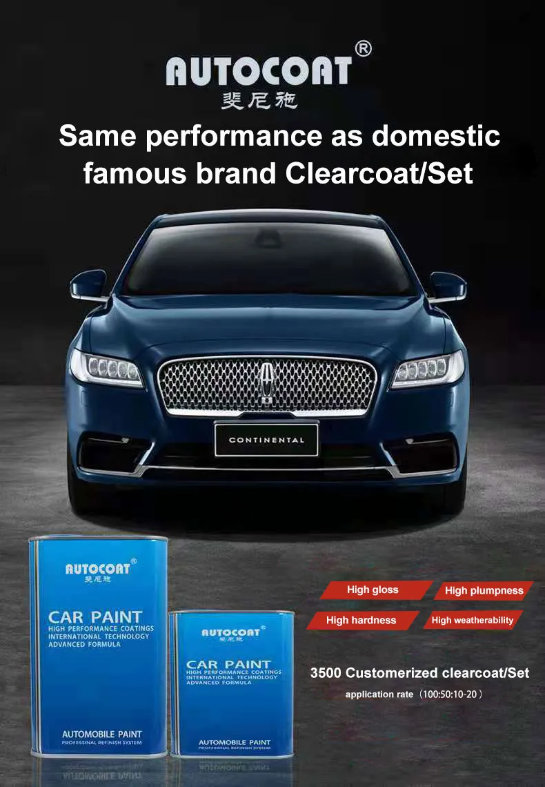 Focus HS 3500 Customerized Hardener (Fast Drying) Factory OEM High Fullness Auto Paint Wholesale High Gloss Acrylic Car Paint Refinish