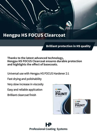 Glinter HS Highlighting Hardener (Slow Drying) OEM High Hardness Levelling Property Acrylic Auto Paint Good Plumpness Car Paint Refinish