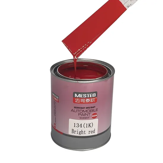 De HS 1K Basecoat Transparant Iron Red D132 Durable Acrylic Auto Paint Wholesale Factory Good Color Car Paint Refinish