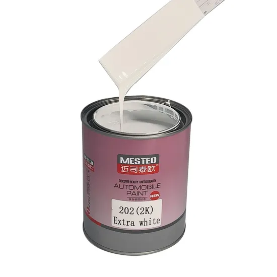 Glinter HS 2K Topcoat Pure White G201 Good Coverage Acrylic Auto Paint Supplier Good Weatherability Car Paint Refinish