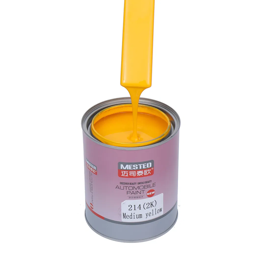 Babosen HS 2K Topcoat Medium Yellow B214 OEM Acrylic Auto Paint Durable High Chroma Car Paint Refinish