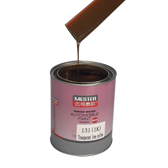Glinter HS 1K Basecoat Transparant Oxide Yellow G131 Acrylic Auto Paint OEM Good Color Car Paint Refinish