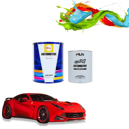 Glinter HS 2K Topcoat Pure White G201 Good Coverage Acrylic Auto Paint Supplier Good Weatherability Car Paint Refinish