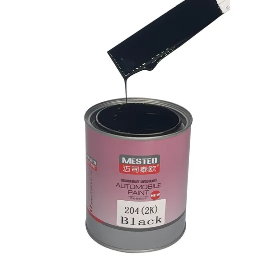 Mesteo HS 2K Topcoat Pure Black M204 Wholesale OEM Acrylic Auto Paint High Concentration Car Paint Refinish