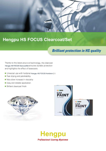 Wholesale Spray High Application High Gloss Auto Paint Easy Operation High Plumpness Car Paint HS 1000 Highlighting Clearcoat(Standard Drying)