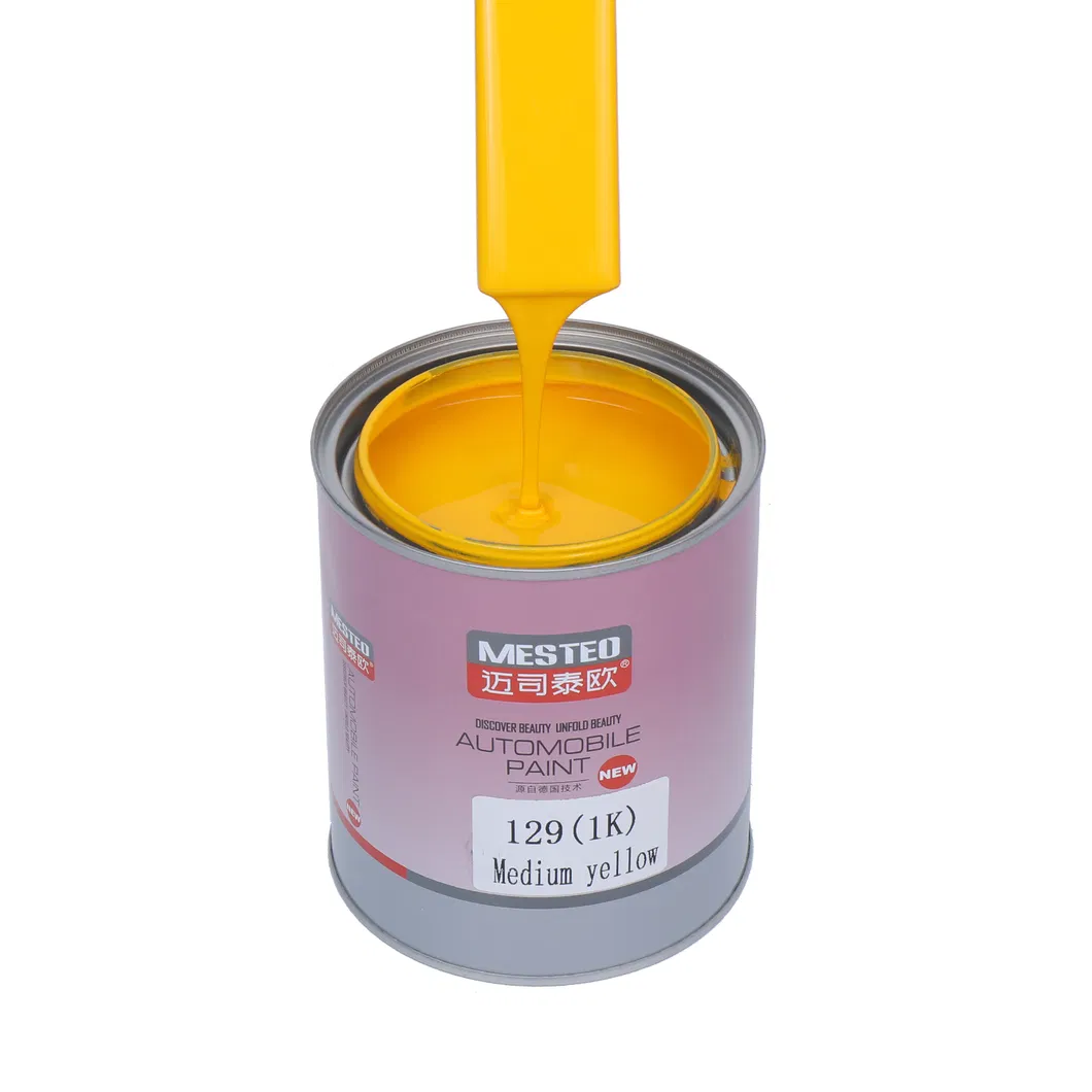 Autocoat HS 1K Basecoat Lemon Yellow A127 Wholesale Supplier Acrylic Auto Paint High Chroma Good Color Car Paint Refinish