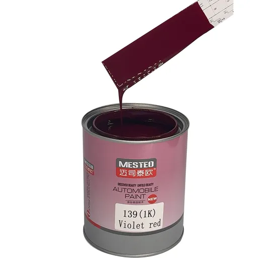 Mesteo HS 1K Basecoat Transparant Red M135 Good Color EXW Auto Paint Wholesale Factory Commonly Used Car Refinish Paint