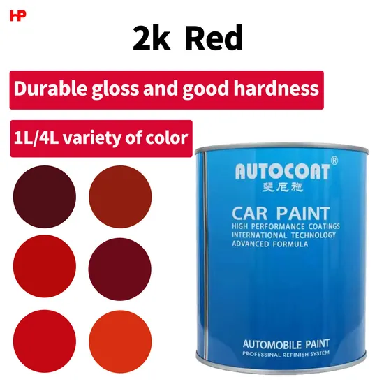 2K Topcoat Autocoat HS Red Color OEM Durable High Chroma Auto Paint Acrylic Good Color Car Paint Refinish