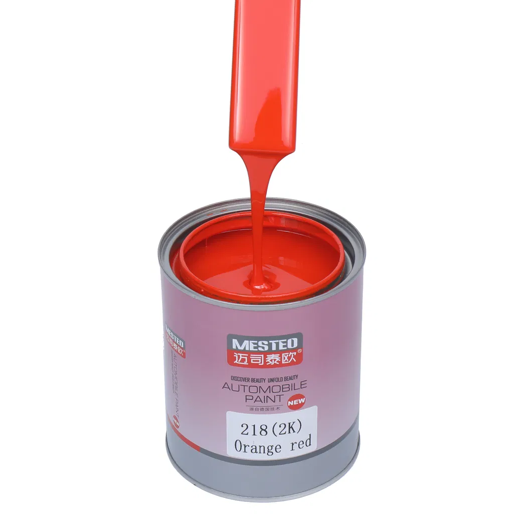 Mesteo HS 2K Topcoat Orange Red M218 Good Coverage OEM Acrylic Auto Paint Durable Good Color Car Paint Refinish
