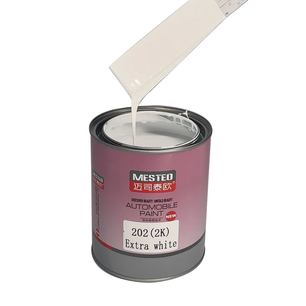 De HS 2K Topcoat HS White D200 Factory Good Whiteness Auto Paint Durable Good Coverage Acrylic Car Paint Refinish