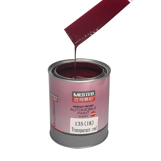 Mesteo HS 1K Basecoat Transparant Red M135 Good Color EXW Auto Paint Wholesale Factory Commonly Used Car Refinish Paint