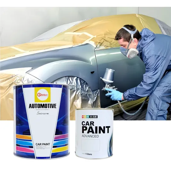Glinter HS 2K Topcoat Extra White G202 Good Whiteness Auto Paint High Concentration Good Weatherability Car Paint Refinish