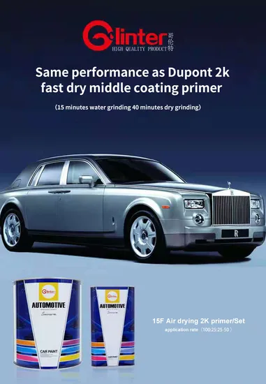 Mesteo 15f 2K Primer Excellent Flatness Good Adhension Acrylic Car Paint Quick Drying and Easy Polishing Auto Paint