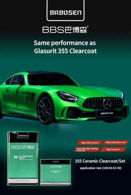 Glinter HS 355 Ceramic Hardener (Fast Drying) Factory OEM/ODM High Gloss Acrylic Car Paint High Hardness Auto Paint Refinish