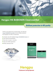 Wholesale Spray High Application High Gloss Auto Paint Easy Operation High Plumpness Car Paint HS 1000 Highlighting Clearcoat(Slow Drying)