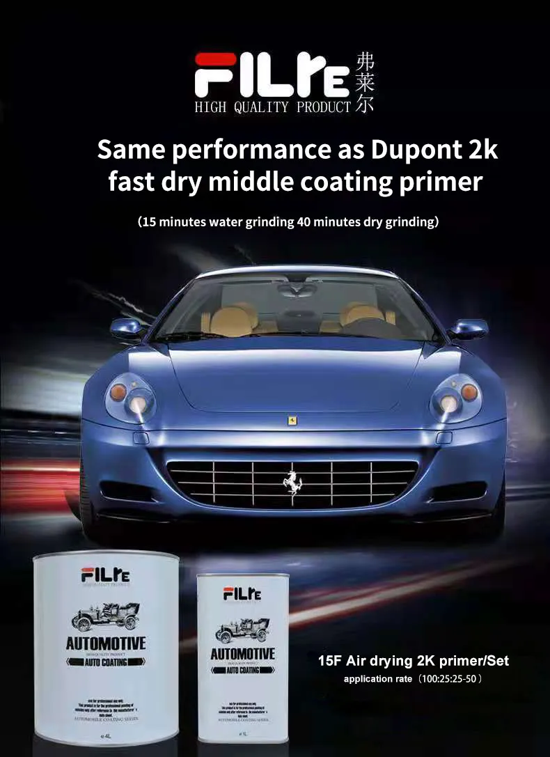 Glinter Premium HS Hardener for 15f 2K Car Paint Refinish Primer Spray