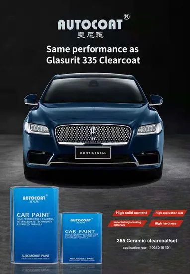 Glinter HS 355 Ceramic Hardener (Standard Drying) Factory OEM/ODM High Gloss Acrylic Car Paint High Hardness Auto Paint Refinish