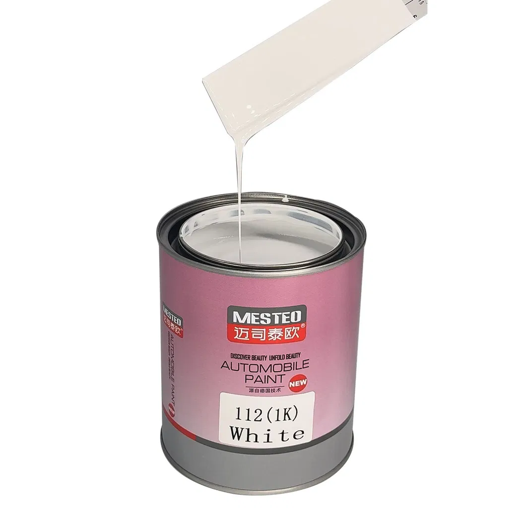 Autocoat HS 1K Basecoat Pure White A112 Good Coverage Acrylic Bright White Car Paint Refinish Factory Auto Paint