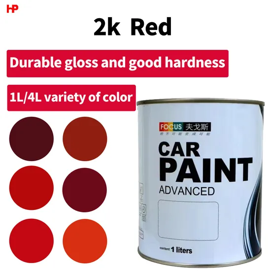 Glinter HS 2K Topcoat Ferari Red G226 Durable High Concentration Acrylic Auto Paint OEM High Chroma Car Paint