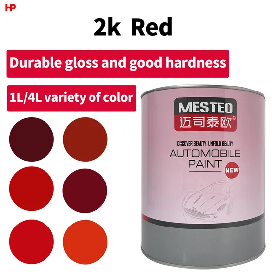 2K Topcoat Mesteo HS Red Color OEM Durable High Chroma Auto Paint Acrylic Good Color Car Paint Refinish