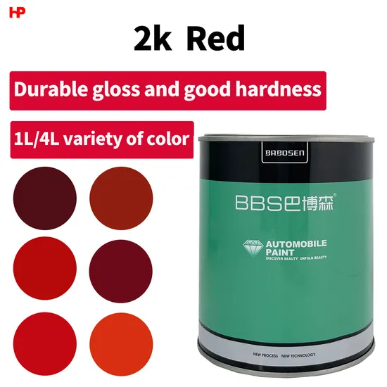 2K Topcoat Autocoat HS Red Color OEM Durable High Chroma Auto Paint Acrylic Good Color Car Paint Refinish